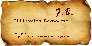 Filipovics Bernadett névjegykártya